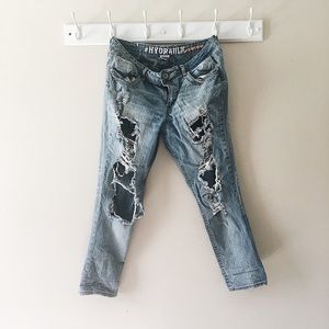 Hydraulic size 13 14 woman’s ripped boyfriend jean
